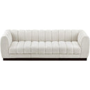  Manufacturer Color_Cream -- Quinn 101" Cream Chenille Fabric Upholstered 3 pc Modular Sofa IMAGE 5