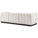  Manufacturer Color_Cream -- Quinn 101" Cream Chenille Fabric Upholstered 3 pc Modular Sofa IMAGE 6