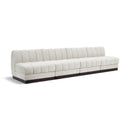 Meridian Quinn Cream Chenille Fabric Modular Sofa IMAGE 1