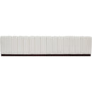  Manufacturer Color_Cream -- Quinn 128" Cream Chenille Fabric Upholstered 4 pc Armless Modular Sofa IMAGE 3