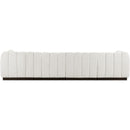  Manufacturer Color_Cream -- Quinn 133" Cream Chenille Fabric Upholstered 4 pc Modular Sofa IMAGE 3