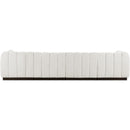 Meridian Quinn Cream Chenille Fabric Modular Sofa IMAGE 3