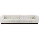Meridian Quinn Cream Chenille Fabric Modular Sofa IMAGE 4