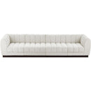  Manufacturer Color_Cream -- Quinn 133" Cream Chenille Fabric Upholstered 4 pc Modular Sofa IMAGE 5