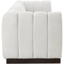  Manufacturer Color_Cream -- Quinn 133" Cream Chenille Fabric Upholstered 4 pc Modular Sofa IMAGE 7