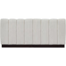 Meridian Quinn Cream Chenille Fabric Modular Sofa IMAGE 3
