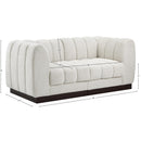  Manufacturer Color_Cream -- Quinn 69" Cream Chenille Fabric Upholstered 2 pc Modular Loveseat IMAGE 10