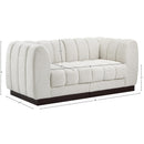 Meridian Quinn Cream Chenille Fabric Modular Sofa IMAGE 10