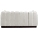  Manufacturer Color_Cream -- Quinn 69" Cream Chenille Fabric Upholstered 2 pc Modular Loveseat IMAGE 3
