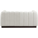 Meridian Quinn Cream Chenille Fabric Modular Sofa IMAGE 3