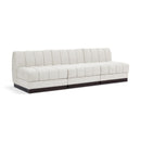 Meridian Quinn Cream Chenille Fabric Modular Sofa IMAGE 1