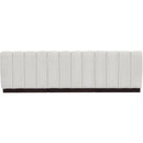  Manufacturer Color_Cream -- Quinn 96" Cream Chenille Fabric Upholstered 3 pc Armless Modular Sofa IMAGE 3