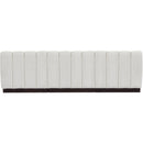 Meridian Quinn Cream Chenille Fabric Modular Sofa IMAGE 3
