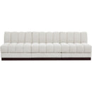  Manufacturer Color_Cream -- Quinn 96" Cream Chenille Fabric Upholstered 3 pc Armless Modular Sofa IMAGE 4