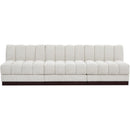 Meridian Quinn Cream Chenille Fabric Modular Sofa IMAGE 4