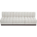 Meridian Quinn Cream Chenille Fabric Modular Sofa IMAGE 5