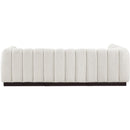  Manufacturer Color_Cream -- Quinn 101" Cream Chenille Fabric Upholstered 4 pc Modular Sectional IMAGE 3