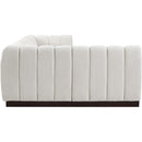  Manufacturer Color_Cream -- Quinn 101" Cream Chenille Fabric Upholstered 4 pc Modular Sectional IMAGE 7