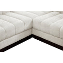 Meridian Quinn Cream Chenille Fabric Modular Sectional IMAGE 13