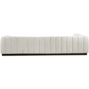  Manufacturer Color_Cream -- Quinn 133" Cream Chenille Fabric Upholstered 5 pc Modular Sectional IMAGE 3