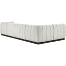  Manufacturer Color_Cream -- Quinn 133" Cream Chenille Fabric Upholstered 5 pc Modular Sectional IMAGE 6