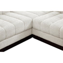  Manufacturer Color_Cream -- Quinn 98" Cream Chenille Fabric Upholstered 5 pc Modular Sectional IMAGE 11