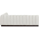  Manufacturer Color_Cream -- Quinn 98" Cream Chenille Fabric Upholstered 5 pc Modular Sectional IMAGE 6