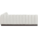 Meridian Quinn Cream Chenille Fabric Modular Sectional IMAGE 6