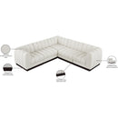 Manufacturer Color_Cream -- Quinn 101" Cream Chenille Fabric Upholstered 5 pc Modular Sectional IMAGE 15