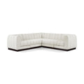 Manufacturer Color_Cream -- Quinn 101" Cream Chenille Fabric Upholstered 5 pc Modular Sectional IMAGE 1