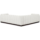  Manufacturer Color_Cream -- Quinn 101" Cream Chenille Fabric Upholstered 5 pc Modular Sectional IMAGE 3