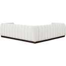 Meridian Quinn Cream Chenille Fabric Modular Sectional IMAGE 3