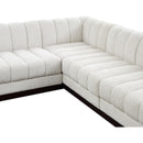 Meridian Quinn Cream Chenille Fabric Modular Sectional IMAGE 9