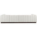 Meridian Quinn Cream Chenille Fabric Modular Sectional IMAGE 3