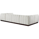  Manufacturer Color_Cream -- Quinn 133" Cream Chenille Fabric Upholstered 6 pc Modular Sectional IMAGE 6