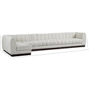  Manufacturer Color_Cream -- Quinn 165" Cream Chenille Fabric Upholstered 6 pc Modular Sectional IMAGE 19
