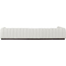 Manufacturer Color_Cream -- Quinn 165" Cream Chenille Fabric Upholstered 6 pc Modular Sectional IMAGE 3