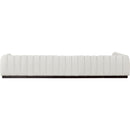 Meridian Quinn Cream Chenille Fabric Modular Sectional IMAGE 3
