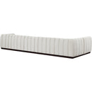  Manufacturer Color_Cream -- Quinn 165" Cream Chenille Fabric Upholstered 6 pc Modular Sectional IMAGE 6