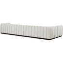 Meridian Quinn Cream Chenille Fabric Modular Sectional IMAGE 6