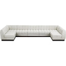  Manufacturer Color_Cream -- Quinn 165" Cream Chenille Fabric Upholstered 7 pc Modular Sectional IMAGE 5