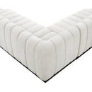 Meridian Quinn Cream Chenille Fabric Modular Sectional IMAGE 10