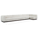  Manufacturer Color_Cream -- Quinn 197" Cream Chenille Fabric Upholstered 7 pc Modular Sectional IMAGE 17