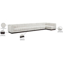 Meridian Quinn Cream Chenille Fabric Modular Sectional IMAGE 18