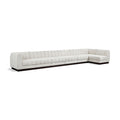  Manufacturer Color_Cream -- Quinn 197" Cream Chenille Fabric Upholstered 7 pc Modular Sectional IMAGE 1