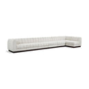  Manufacturer Color_Cream -- Quinn 197" Cream Chenille Fabric Upholstered 7 pc Modular Sectional IMAGE 1