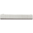 Meridian Quinn Cream Chenille Fabric Modular Sectional IMAGE 3
