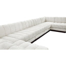 Meridian Quinn Cream Chenille Fabric Modular Sectional IMAGE 16