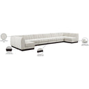 Manufacturer Color_Cream -- Quinn 197" Cream Chenille Fabric Upholstered 8 pc Modular Sectional IMAGE 20