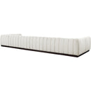  Manufacturer Color_Cream -- Quinn 197" Cream Chenille Fabric Upholstered 8 pc Modular Sectional IMAGE 6
